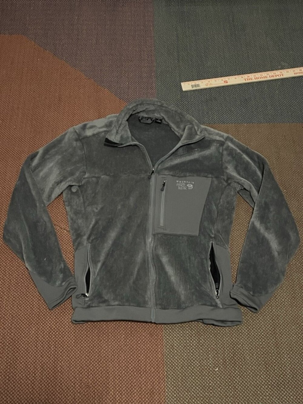 Mountain Hardware Gray Monkey Man Fleece Full Zip Jacket - Mens XL
